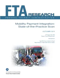 Mobility Payment Integration: State-Of-The-Practice Scan