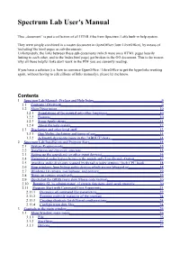 Spectrum Lab User's Manual