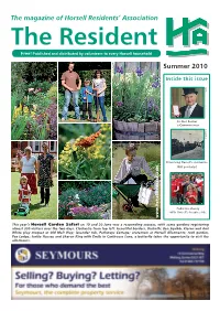The Resident Free! Published and Distributed by Volunteers to Every Horsell Household