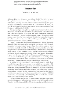 Theory of Games and Economic Behavior (TGEB)