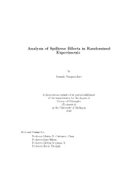 Analysis of Spillover Effects in Randomized Experiments