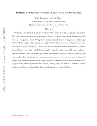 Arxiv:1710.01450V3 [Physics.Flu-Dyn] 6 Jul 2018 Nagbacrdcdodrmdlfrha Rnfri Partic in Transfer Heat for Model O Order Using Reduced Coupling