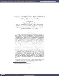 Digital and Computational Aspects of Human and AI Ethical Frameworks∗