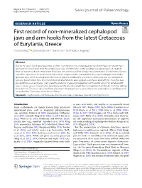 First Record of Non-Mineralized Cephalopod Jaws and Arm Hooks