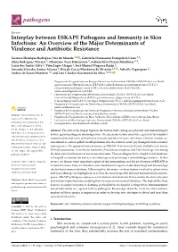 Interplay Between ESKAPE Pathogens and Immunity in Skin Infections: an Overview of the Major Determinants of Virulence and Antibiotic Resistance