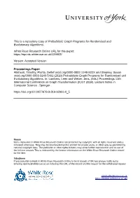 Probabilistic Graph Programs for Randomised and Evolutionary Algorithms