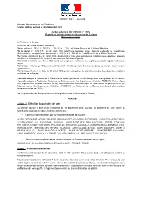Projet D'arrêté