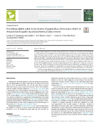 Providing Added Value to Local Uses of Paparahua (Artocarpus Altilis) In