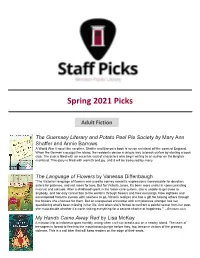 Spring 2021 Picks