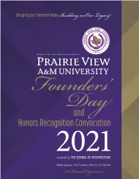 And Honors Recognition Convocation