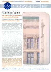 Ascribing Value the Production and Collection Ofarchitectural Drawings