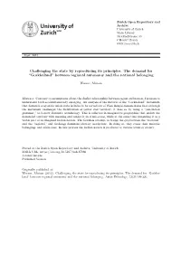 Challenging the State by Reproducing Its Principles