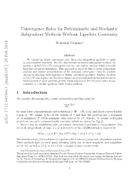 Convergence Rates for Deterministic and Stochastic Subgradient