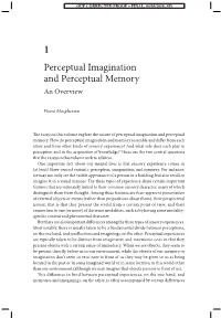 Perceptual Imagination and Perceptual Memory: an Overview