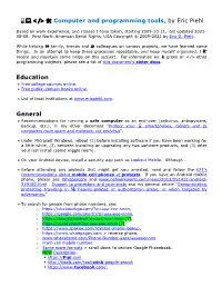 ︎ Computer and Programming Tools