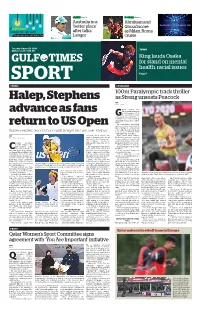 Halep, Stephens Advance As Fans Return to US Open