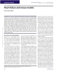 Heart Failure and Mouse Models