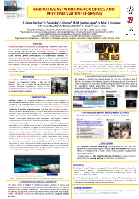 Innovative Networking for Optics and Photonics Active Learning