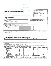 Lobbyist Activity Report Form 210 Brooks St., Ste