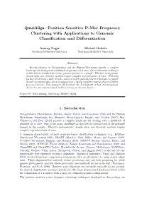 Quasialign: Position Sensitive P-Mer Frequency Clustering with Applications to Genomic Classiﬁcation and Diﬀerentiation