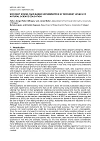 Efficient Sound Card Based Experimention at Different Levels of Natural Science Education