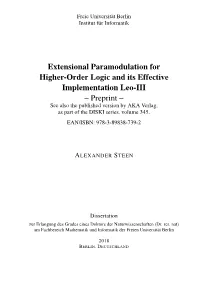 Extensional Paramodulation for Higher-Order