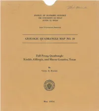 Geologic Quadrangle Map No. 19: Fall Prong Quadrangle, Kimble