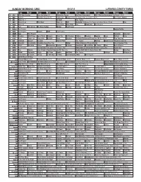 Sunday Morning Grid 4/13/14 Latimes.Com/Tv Times