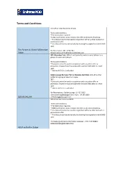 Terms and Conditions