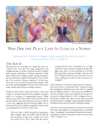 Why Did the Peace Last So Long in 4 Nephi?