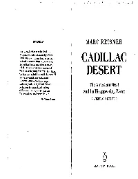 Cadillac Desert Intro & CH 1 by M. Reisner