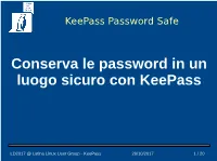 Keepass, Keepassx, Keepassxc