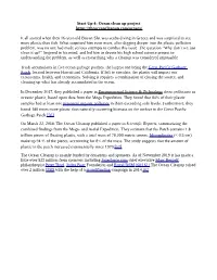 Start up 4: Ocean Clean up Project