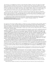This Online Essay Is an Extended Version of the Essay in the Printed-Edition Handbook, Containing All the Material of Its Print