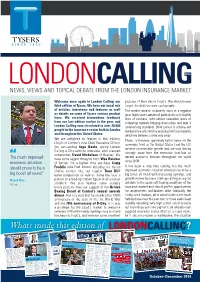 Whats Inside This Edition of LONDONCALLING?