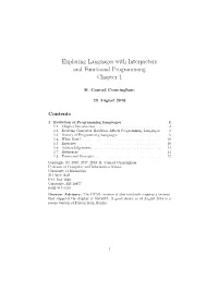 Exploring Languages with Interpreters and Functional Programming Chapter 1