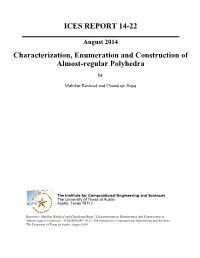 ICES REPORT 14-22 Characterization, Enumeration and Construction Of