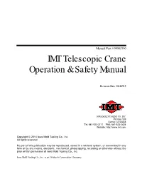 IMT Telescopic Crane Operation & Safety Manual