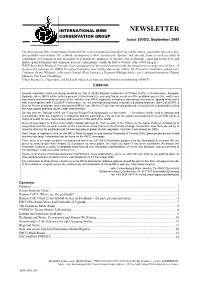 NEWSLETTER CONSERVATION GROUP Issue 2005/3, September 2005