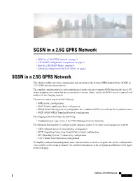 SGSN in a 2.5G GPRS Network