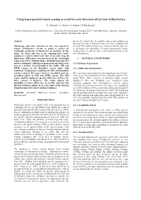 Using Hyperspectral Remote Sensing As a Tool for Early Detection of Leaf Rust in Blueberries