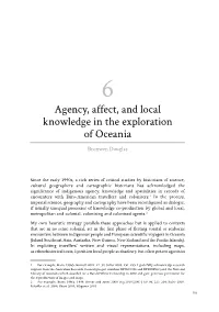 Agency, Affect, and Local Knowledge in the Exploration of Oceania