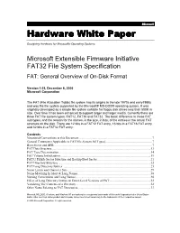 FAT: General Overview of On-Disk Format