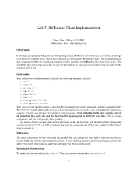 Lab 5: Bittorrent Client Implementation