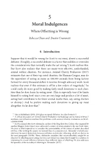 Moral Indulgences: When Offsetting Is Wrong 69