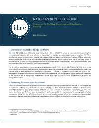 Naturalization Screening Packet | December 2018 1