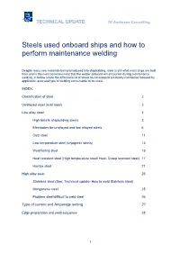 Steels Used Onboard Ships and How to Perform Maintenance Welding