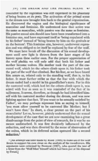Concealed by the Regression Was Still Expressed in His Phantasy of Being Beaten on the Penis. the Activation of the Primal Scene