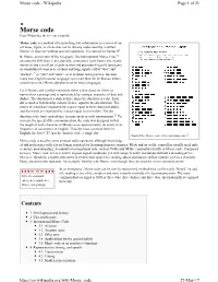 Morse Code - Wikipedia Page 1 of 21