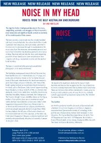 Noise in My Head Voices from the Ugly Australian Underground by Jimi Kritzler